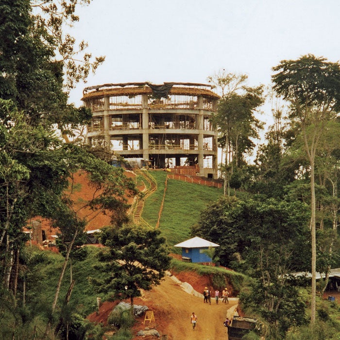 Boracayan under construction. The interior structure of those house took up 8,000 square feet, sitting about 2,500 feet up on top of La Florida de Barú's highest mountain.
