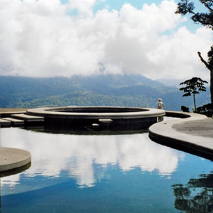 The moat and swimming pool at Boracayan. The Benders' sprawling compound also included four separate houses and a helipad.