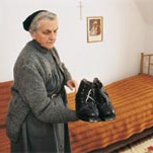 These boots were made for schussing: ST2 unveils the pope's old leather waffle stompers.