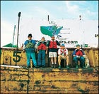 Left to right: Dave Sparks, Chad, Mike, Larry Williams, Yams, Jonas (the dog)