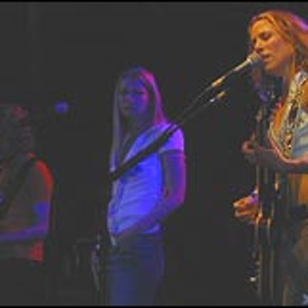 Star power: Crow and Gwyneth Paltrow on stage in Houston.