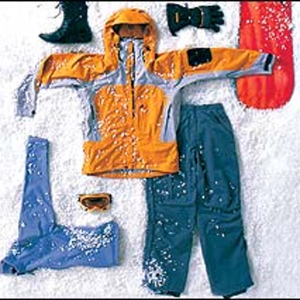 Mountain Hardwear's woman's Recon Shell, Sierra Designs M8 jacket, and The North Face woman's Varius guide pants