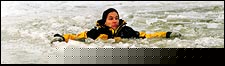 Committed to the core: the Ph.D who always wanted to be a stuntman takes another icy plunge for science near Winnipeg, Manitoba.
