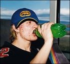Breakfast on the Greyhound Motel: Mountain dew, french fries, truck-stop coffee, and thou