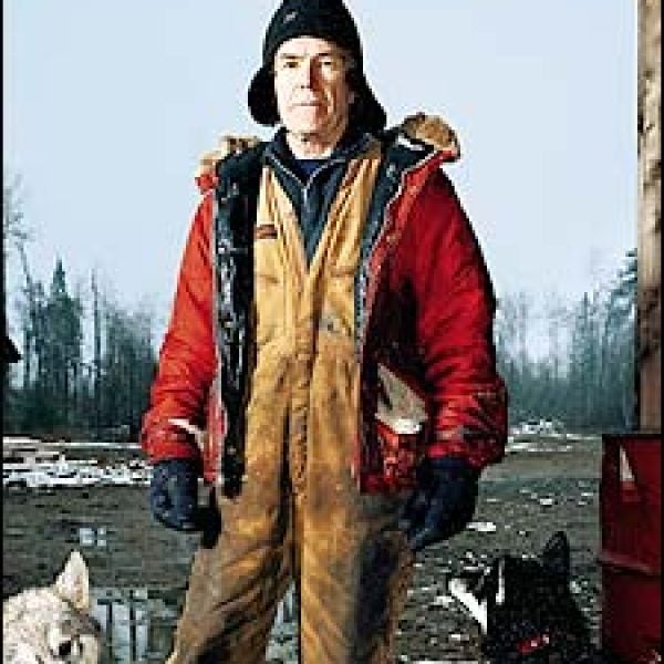 Polar sage Will Steger at his wilderness homestead, north of Ely, Minnesota, October 2003