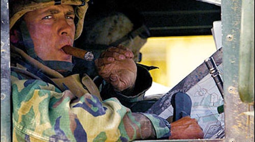 The predator: Lt. Col. Bryan McCoy, third battalion, fourth Marines, rolls into Baghdad.