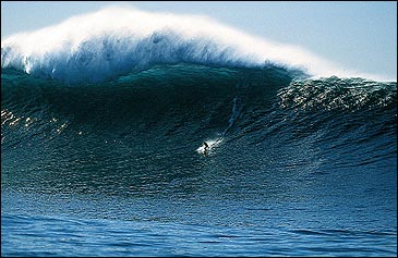 St. Jean rides the 60-foot Belharra Superwave, March 2003.