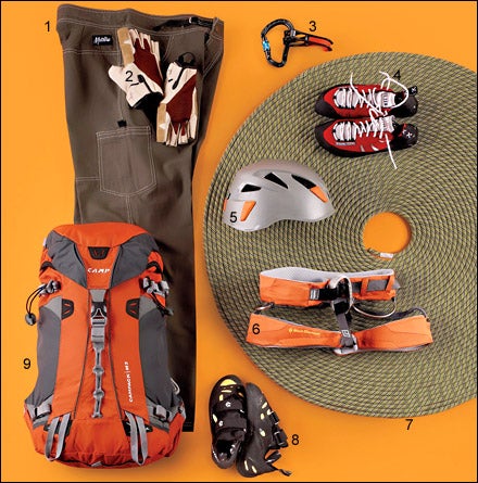 Rock climbing gear