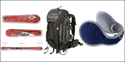 Volkl AC4 Titanium, Da Kine Blade Pack, and 180s Storm Shell Earwarmers