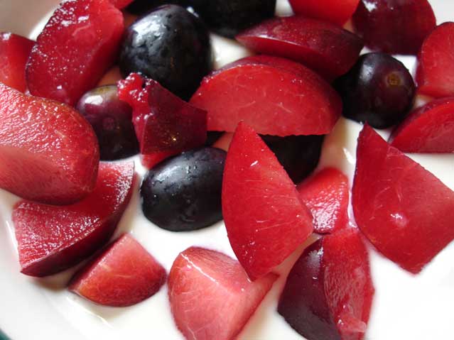 fruit and yogurt