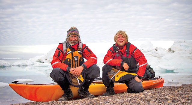 Turk (left) with Erik Boomer—and 95 days of growth
