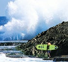 Tough commute: heading out to a break on Puerto Rico's west coast