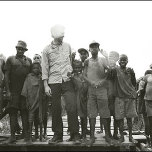 Tim Sohn with Momogu villagers