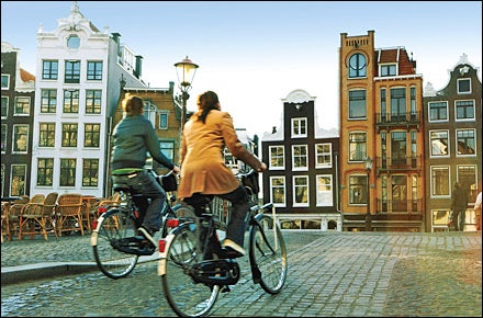Biking in Amsterdam