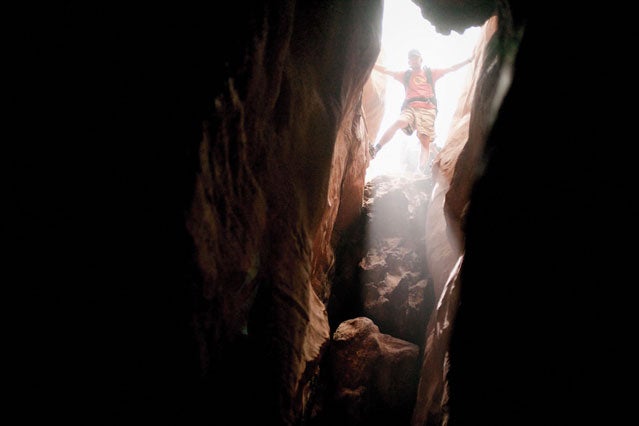 James Franco as Aron Ralston in 127 Hours
