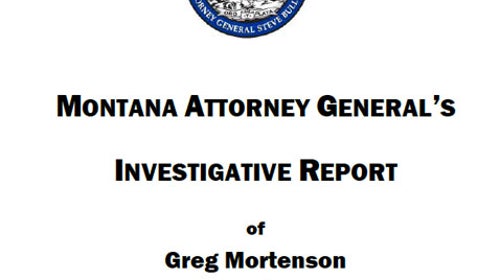 Montana Attorney General Report on Greg Mortenson