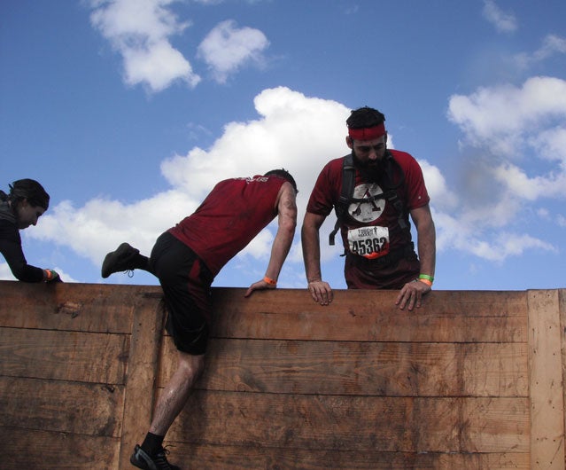 Tough mudder wall climb