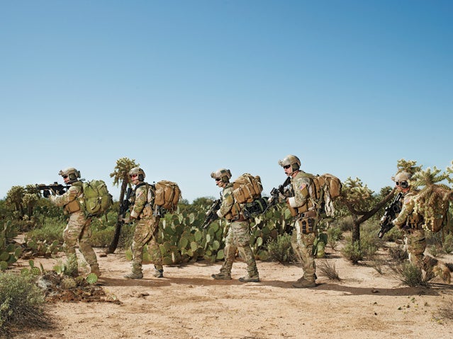 A team of Air Force pararescuem