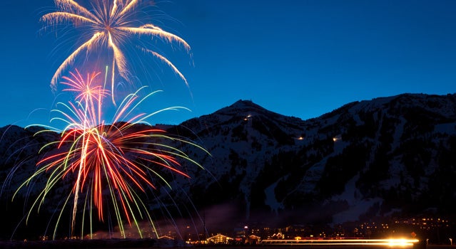 Fireworks over Jackson Hole