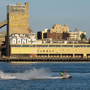Sweet ride! Gunning it down the East River.