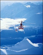 Heavenly heli view over Girdwood