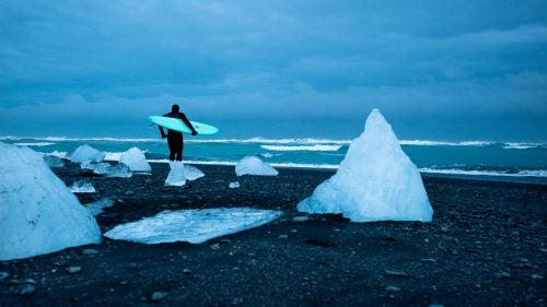 Cold weather surfing arctic surfing surfing photography Iceland Burkard OutsideOnline
