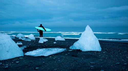 Cold weather surfing arctic surfing surfing photography Iceland Burkard OutsideOnline