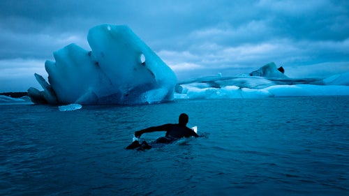 Cold weather surfing arctic surfing surfing photography Iceland Burkard OutsideOnline
