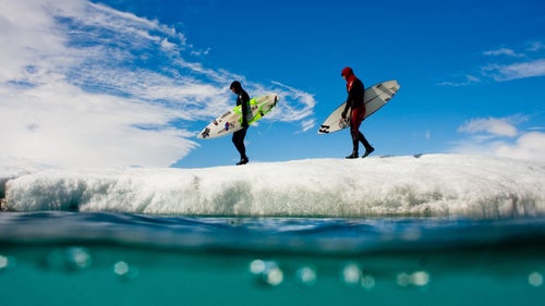 Cold weather surfing arctic surfing surfing photography Iceland Burkard OutsideOnline