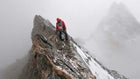 Ueli Steck descending the southwest ridge of Nepal's Cholatse earlier this year.