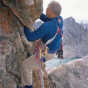 Chouinard in the flow on the south face of Mount Arrowhead, Wyoming