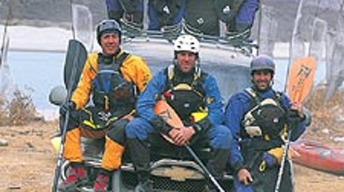 Clockwise from top left: Willie Kern, Lindgren, Knapp, Johnnie Kern, Fisher, Ellard, and Abbott before putting at the Pe