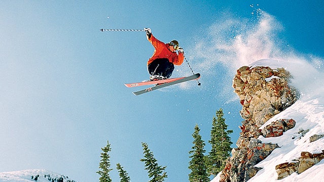 Hang time in Alta, Utah.