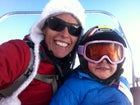 Ski time is quality time; the author and Pippa.
