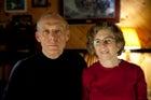 Rick and Liz Weber in the basement of their home in Muir Valley