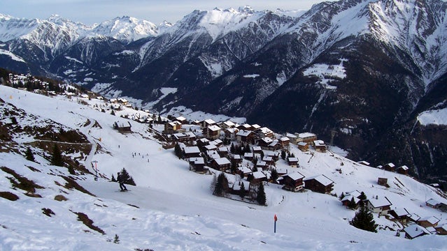Riederalp in winter.