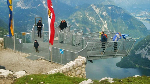 A free viewing platform on the Krippenstein.