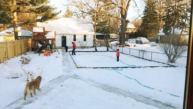 Making ice.