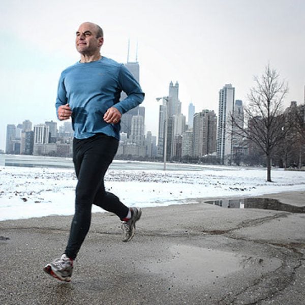 Running along Lake Michigan in Chicago.
