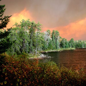 Kawasachong lake water Boundary Waters Canoe Area Minnesota Pagami Creek fire