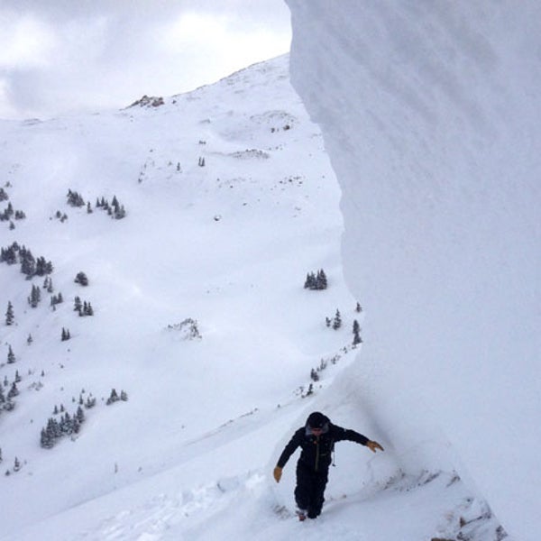 The crown of an avalanche that killed 5 people in Loveland Pass on April 20, 2013.