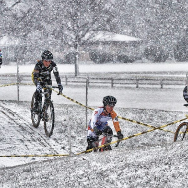 Riding in the snow requires special gear.