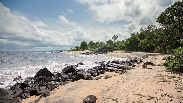 60s 70s Atlantic Ocean Color Image Day Outdoors Roberstport Sea West Africa beach coast liberia