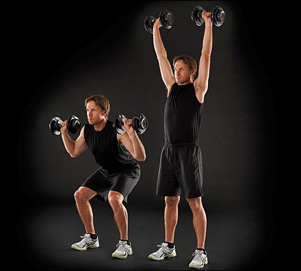 Squat Press with Dumbbells