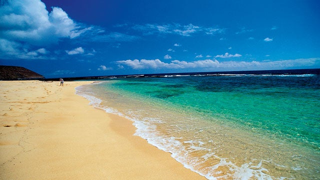 Hawaii Niihau Forbidden Island Nanina Beach North Shore person on beach best island island trips vacations travel