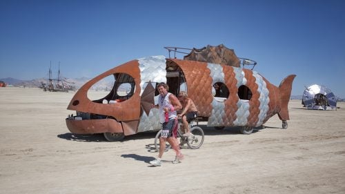 Burning Man 2014 Black Rock City Playa Embrace Art Cars