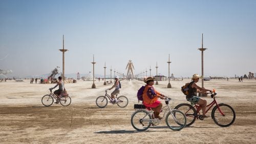 Burning Man 2014 Black Rock City Playa Embrace Art Cars