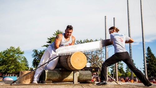 Lumberjack World Championships Hayward WI. OutsideOnline Man sports Lumberjack
