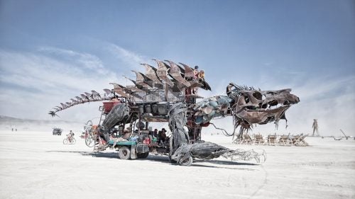 Burning Man 2014 Black Rock City Playa Embrace Art Cars