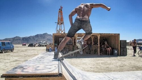 Burning Man 2014 Black Rock City Playa Embrace Art Cars